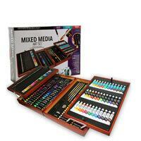 Без бренда «Оптовая коробка 5 шт.: Художественный набор (174 предмета) в деревянном чемоданчике» в Стерлитамаке