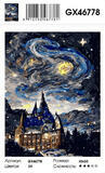 Картина по номерам 40x50 Звездная ночь над красивым замком