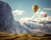 Воздушные шары над Альпами