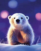 Милый белый мишка