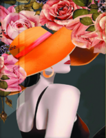 Без бренда «Дама в яркой шляпе и розы» в Стерлитамаке в интернет-магазине  Без бренда «Дама в яркой шляпе и розы» в Стерлитамаке