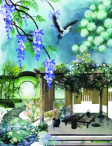 Без бренда «Сад с беседкой, цветами и птицей» в Стерлитамаке в интернет-магазине  Без бренда «Сад с беседкой, цветами и птицей» в Стерлитамаке