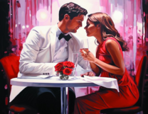 Без бренда «Пара на свидании в ресторане» в Стерлитамаке в интернет-магазине  Без бренда «Пара на свидании в ресторане» в Стерлитамаке