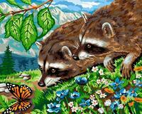 Без бренда «Еноты и бабочка на цветочной поляне» в Стерлитамаке